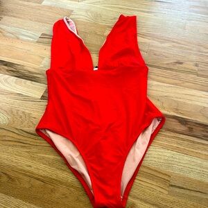 Jcrew size 10 red bathing suit NWOT never worn